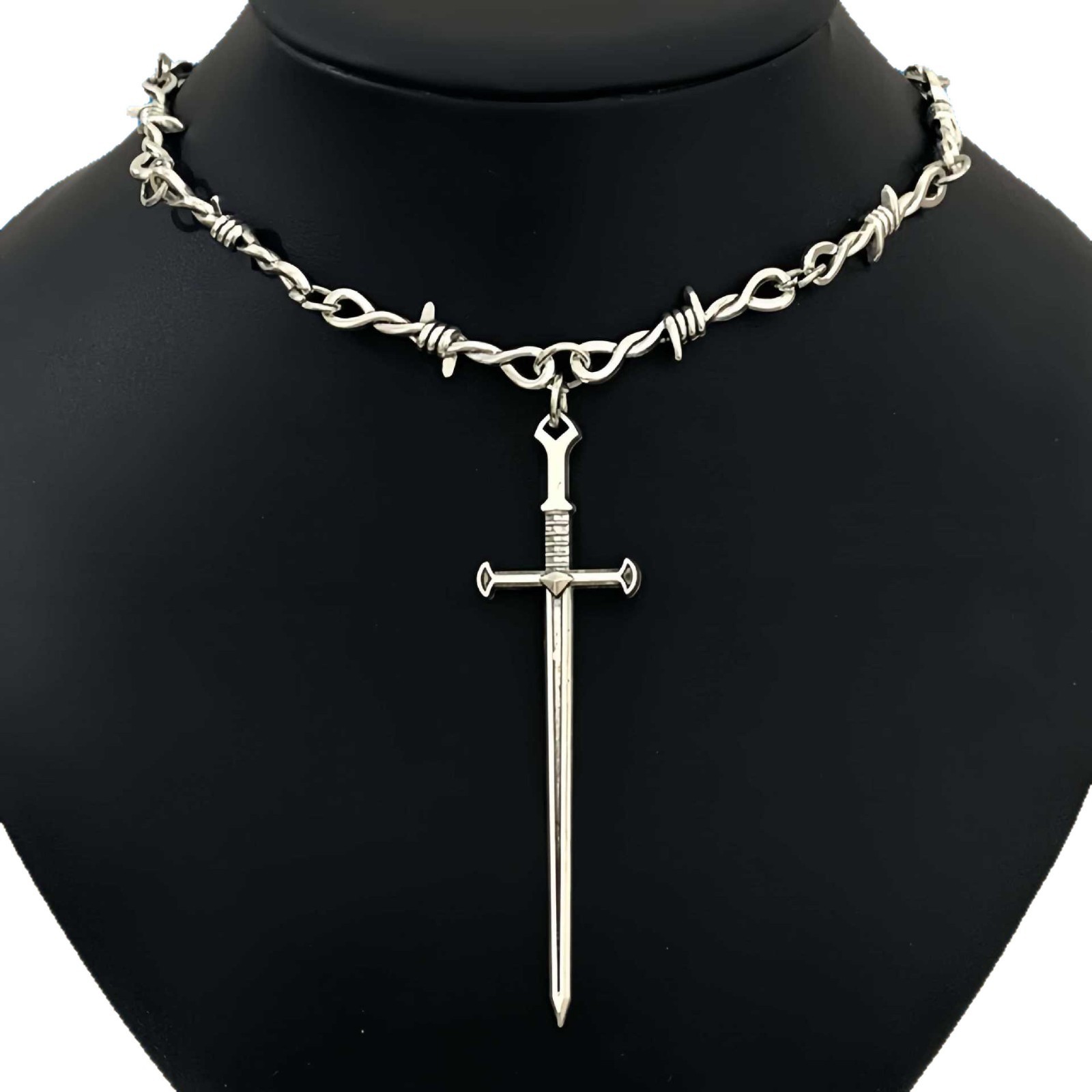 Thorny Barbed Necklace Unisex Accessory Punk Gothic Heart Unique Pendant - Image 6