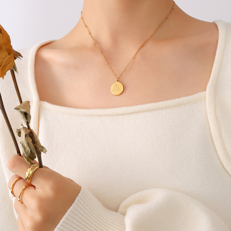 Stainless Steel Women Small Design Sense Necklace - Image 7