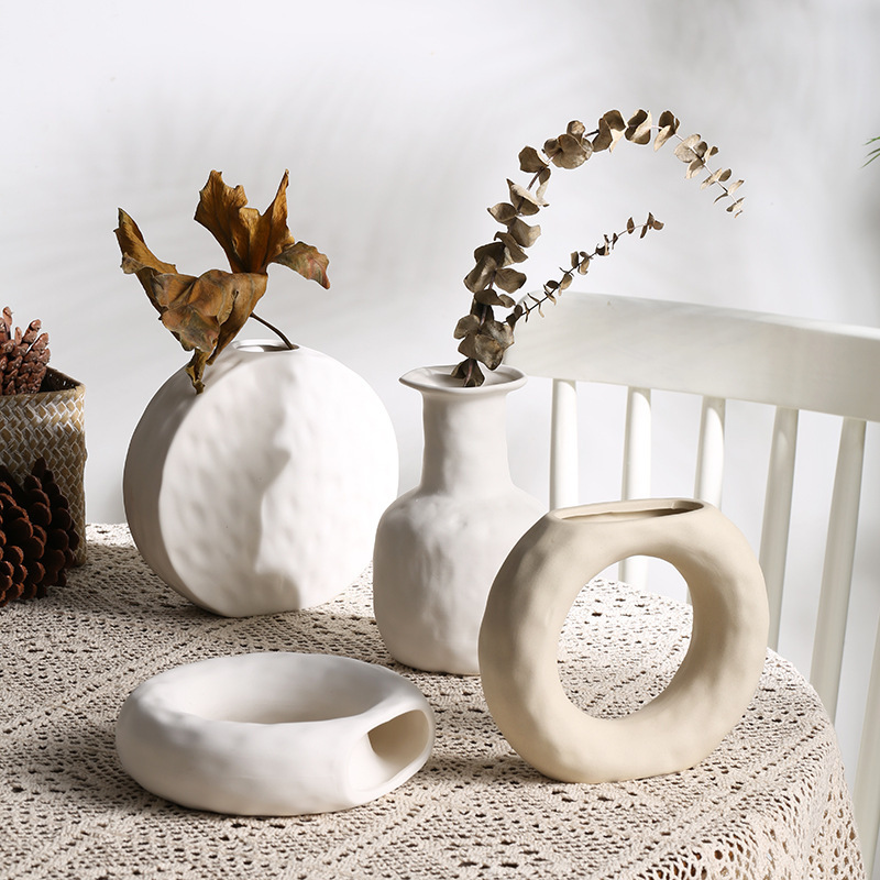 Scandinavian Style Simple Primitive Ceramics Vases Ornaments - Image 3