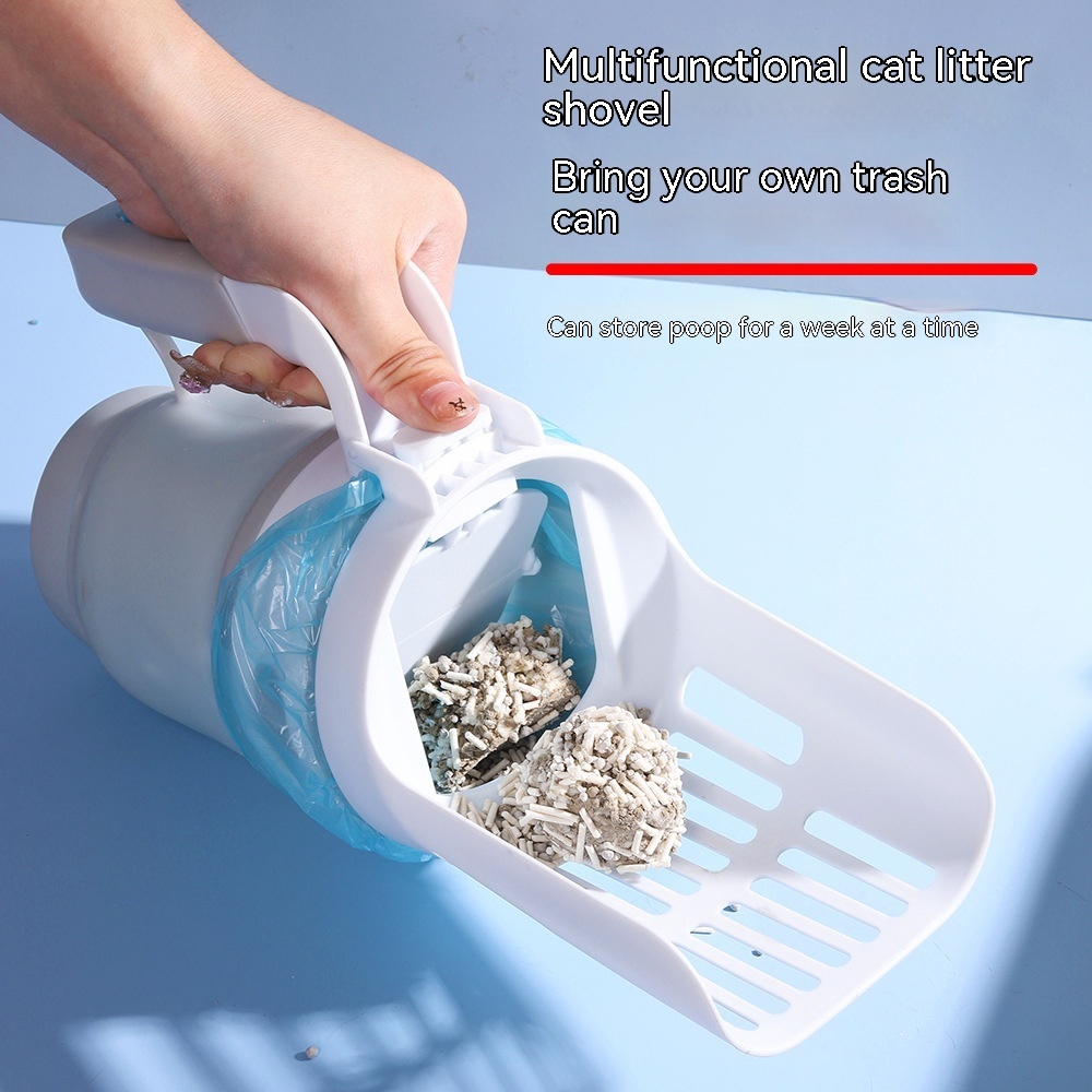 Upgrade Widen Cat Litter Shovel Scoop With Refill Bags Large Cat Litter Box Self Cleaning Cat Waste Bin System Pet Supplies Pet Products - Image 5