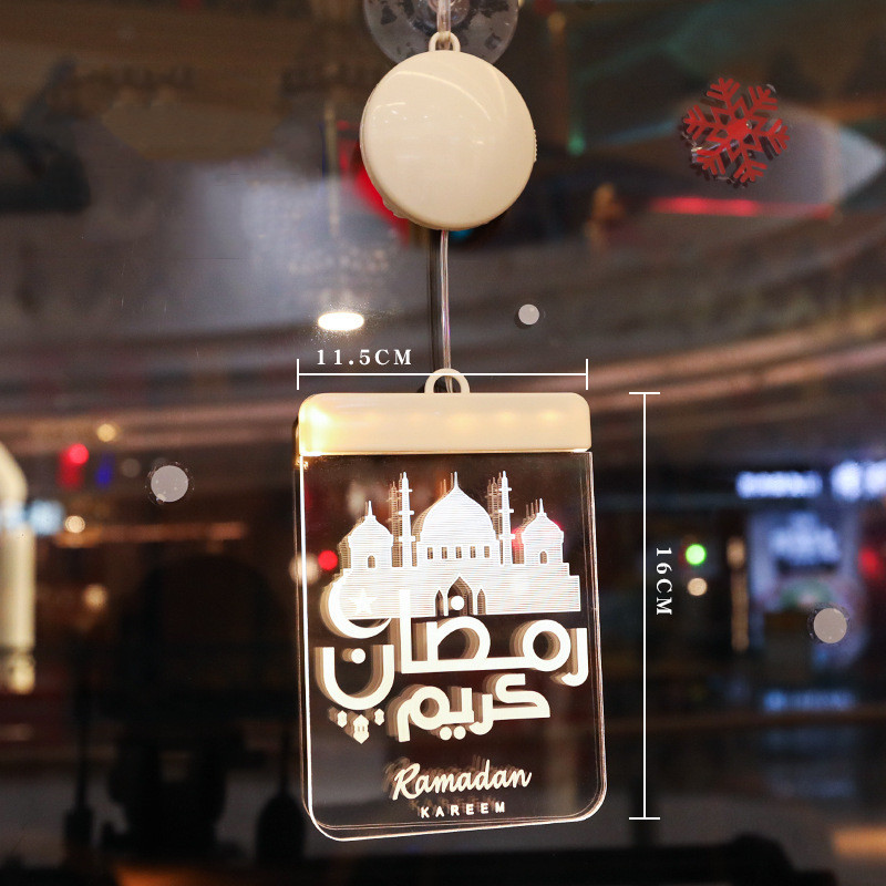 LED Ramadan Castle Moon Kerosene 3D Hanging Lamp - Image 10