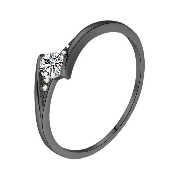 Mens Gold Alloy Round Engagement Ring - Image 3