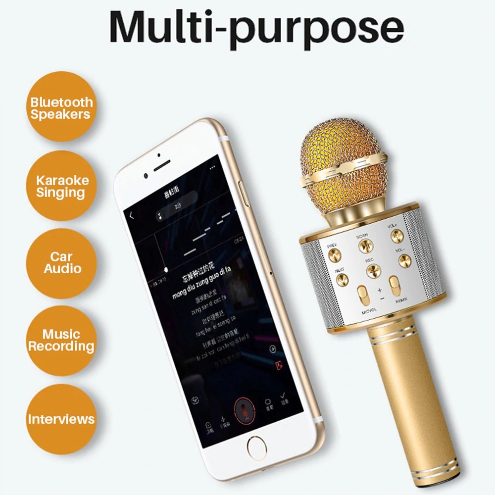 Wireless Microphone Portable Bluetooth Mini Home Ktv For Music Playing Singing Speaker Player - Image 5