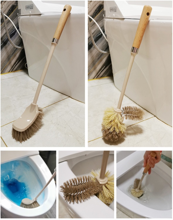 Wooden Household Handle Toilet Brush Cleaning Tools Bathroom Cleaning Brush Kitchen Floor Cleaner Brushes - Image 9