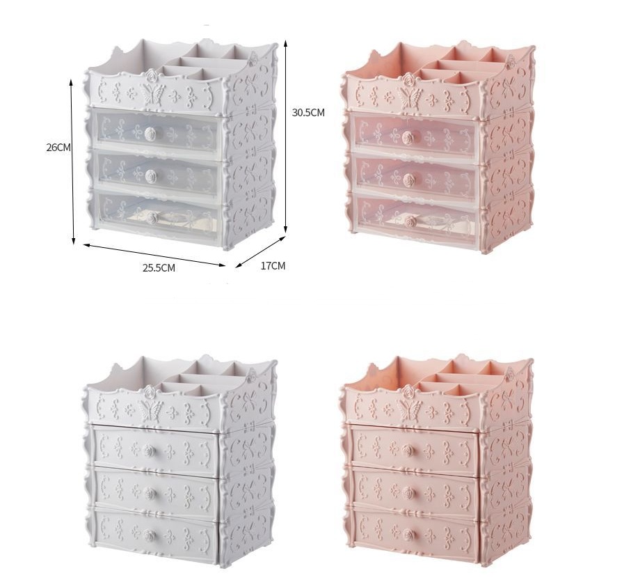 Transparent Makeup Organizer Cosmetic Storage Box Drawer Desktop Organizer Jewelry Beauty Storage Bins Lipstick Christmas Gifts - Image 4