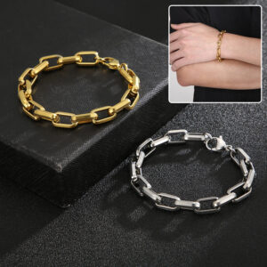 Men's Titanium Steel Bracelet Ins Niche Design Hip-hop Geometric Bracelet