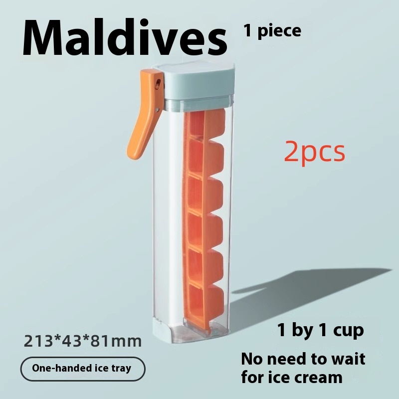 Ice Cube Mold Household Ice Maker Food Grade Press Ice Tray Ice Cube Maker Ice Tray Mold With Storage Box Kitchen Gadget - Image 4