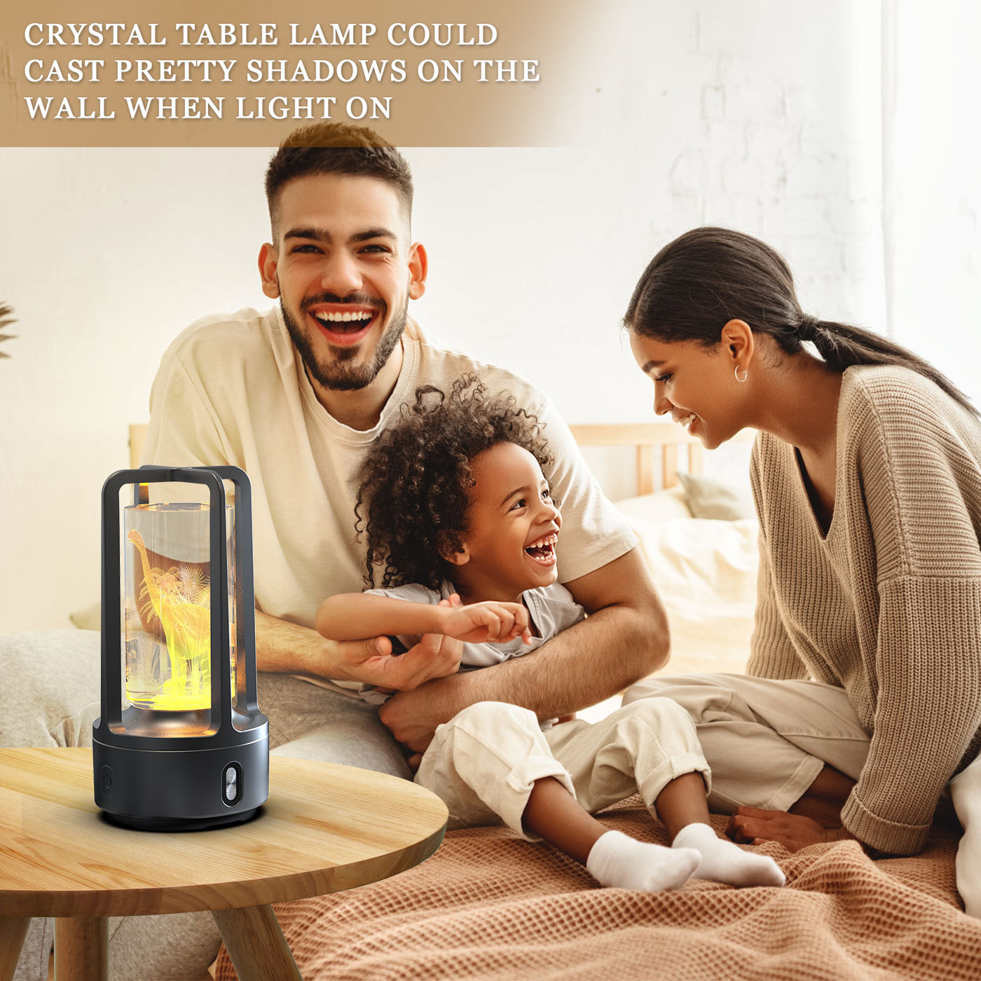 Creative 2 In 1 Audio Acrylic Crystal Lamp And Bluetooth Speaker Valentine's Day Gift Touch Night Lamp - Image 7