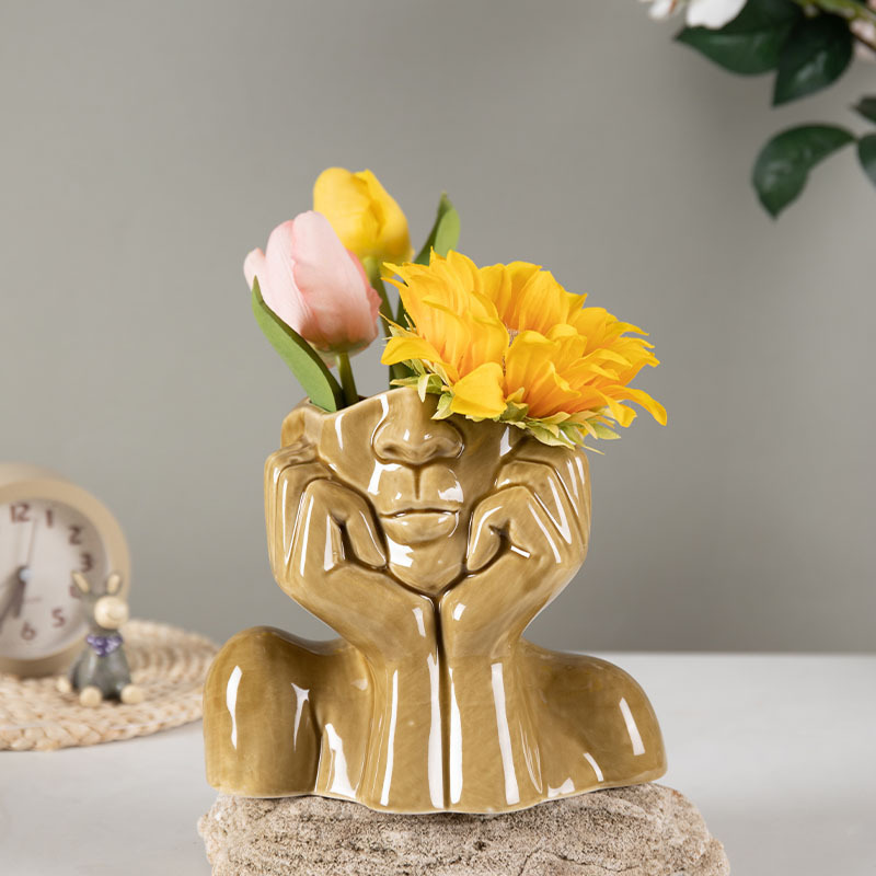 Home Decor Ceramic Vases Flower Vase Sculpture Crafts - Image 5