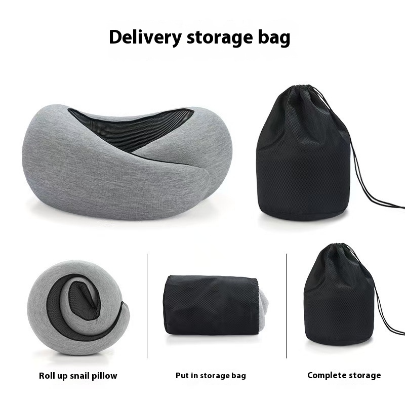 Soft Memory Foam Travel Neck Pillow U Shape Adjustable Support Comfortably Sleeping On Plane Car Office Noon Break - Image 2