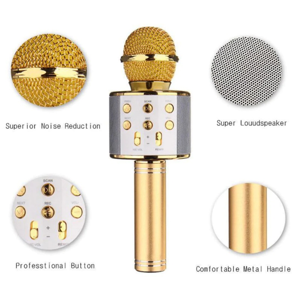 Wireless Microphone Portable Bluetooth Mini Home Ktv For Music Playing Singing Speaker Player - Image 4