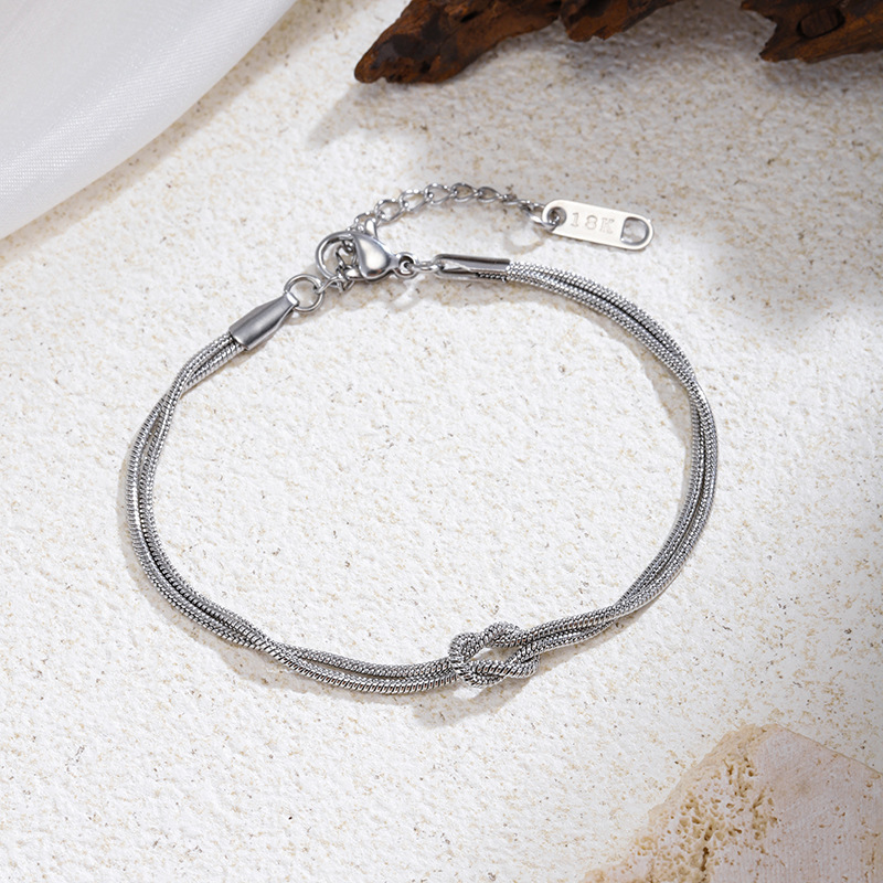 Love Knot Double Snake Love Knot Infinite Love Couple Bracelet - Image 7