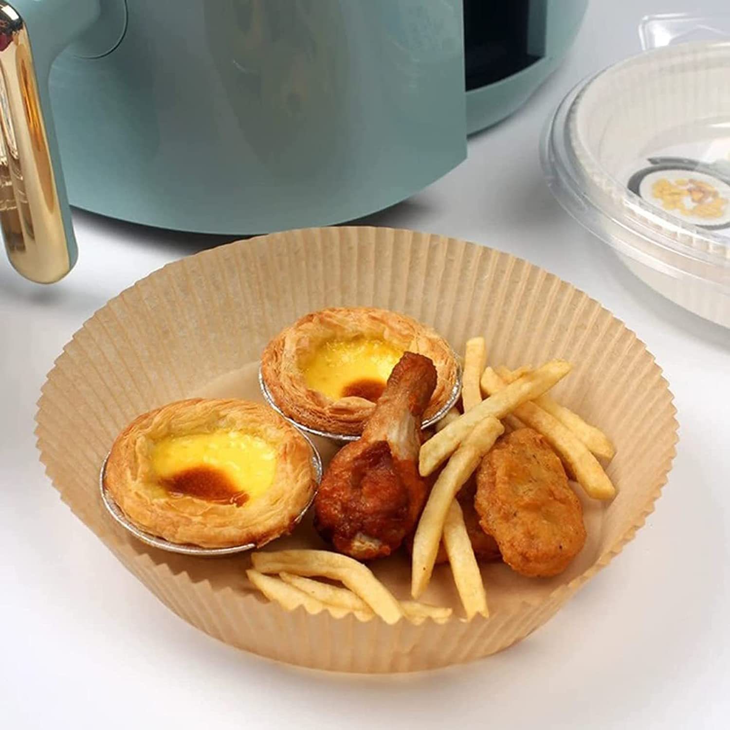 Air Fryer Paper Food Disposable Paper Liner Airfryer Kitchen Cookers Oil-proof Barbecue Plate Steamer Fryer Baking Accessories - Image 3