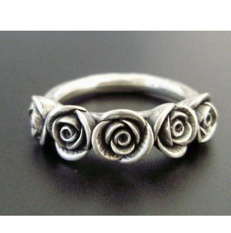 Womens Creative Fashion Classic Alloy Flower Ring - Image 3