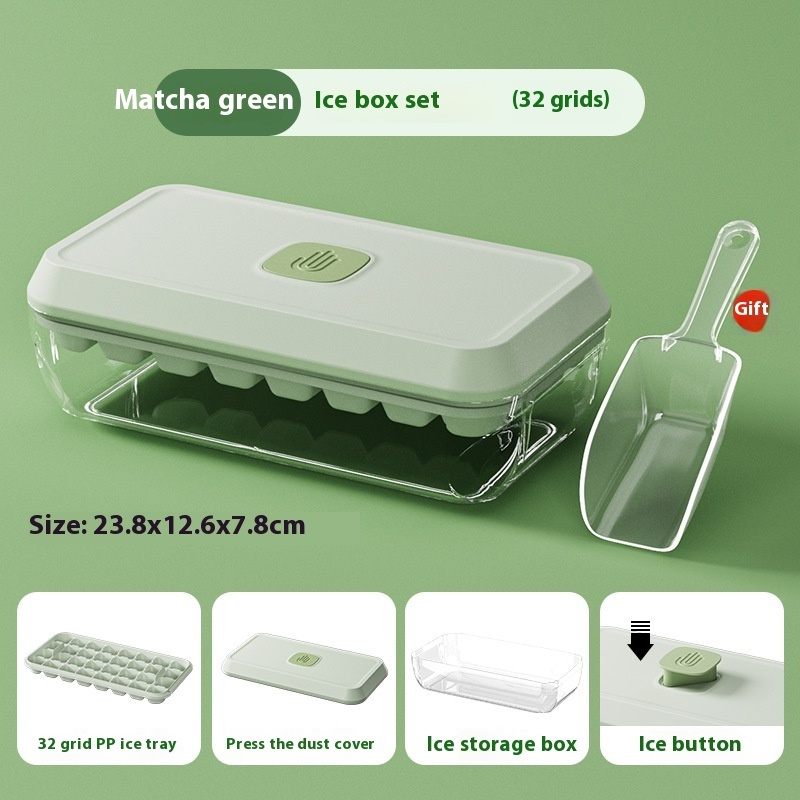 32 Grid Silicone Ice Cube Tray Mould With Lid Shovel Storage Box Remove With One Click Ice Maker DIY Whiskey Cocktail Tools Summer Kitchen Gadgets - Image 4