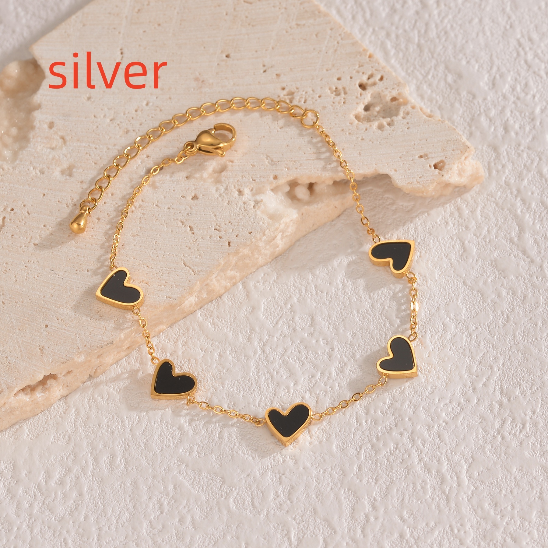 Ins Love Bracelet Stainless Steel Dripping Heart Bracelet Fashion Valentine's Day Jewelry Gift - Image 4