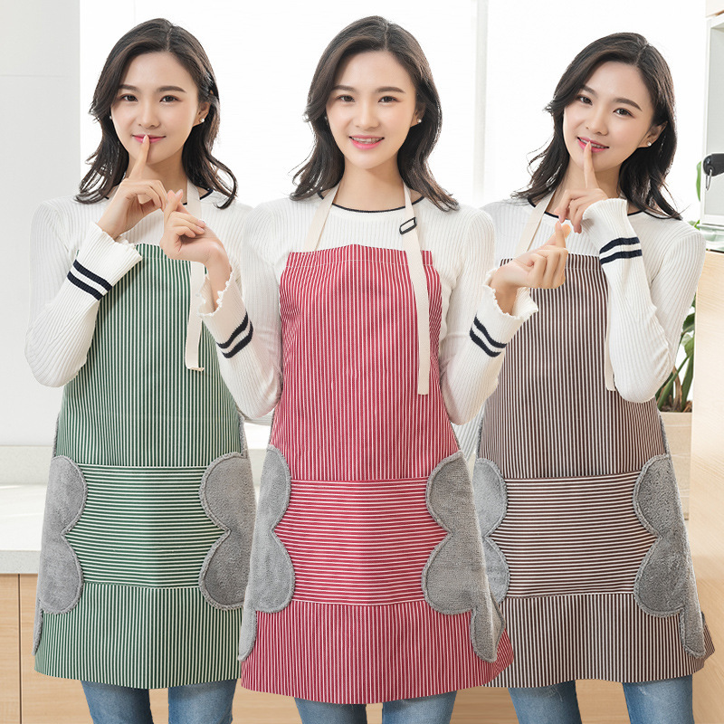 Women Aprons Waterproof Adjustable Neck Strap Absorbent Cooking Gardening BBQ Baking Sleeveless Kitchen Apron with Pocket - Image 2