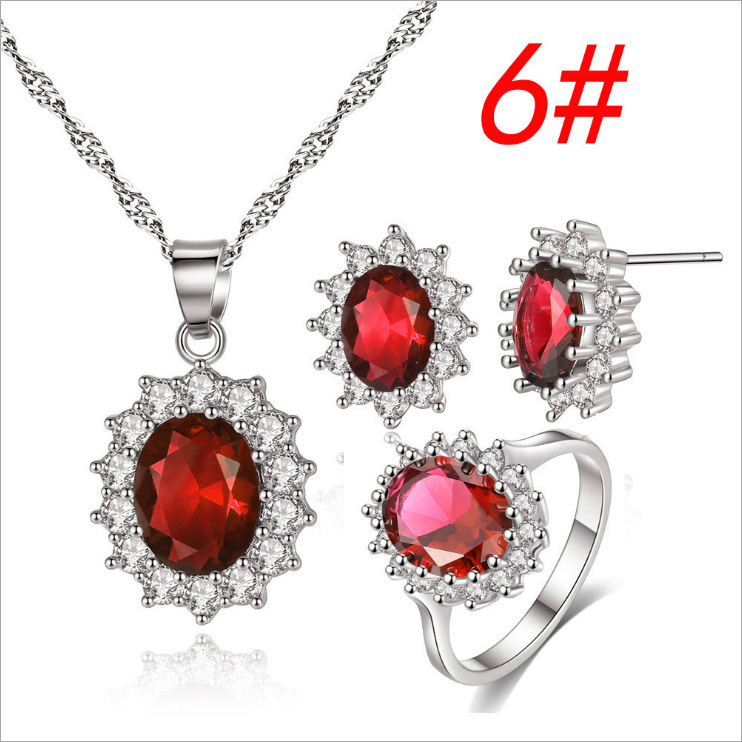 Sunflower Jewelry Set Necklace Ring Stud Earrings Bridal Jewelry - Image 6
