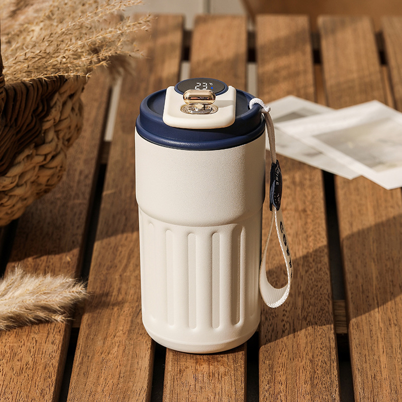 Smart Digital Thermal Bottle Portable Coffee Mug Stainless Steel Water Bottle In-Car Insulated Cup Keep Cold Vacuum Flasks 450ml - Image 4