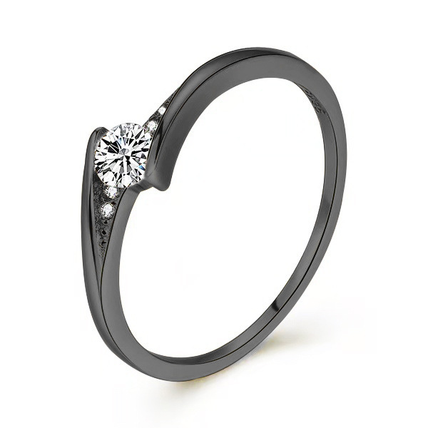 Mens Gold Alloy Round Engagement Ring - Image 5