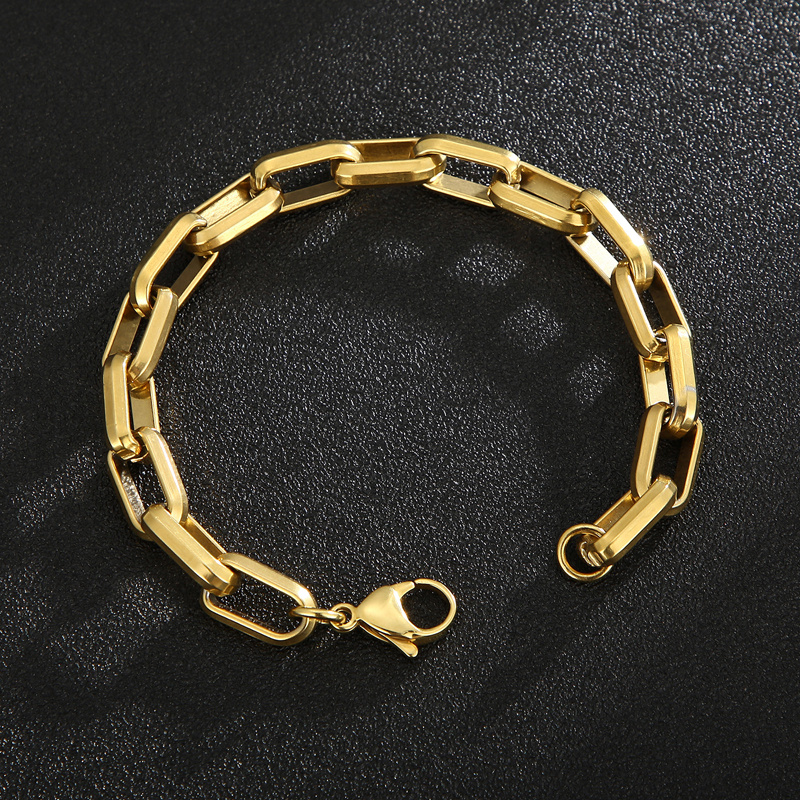 Men's Titanium Steel Bracelet Ins Niche Design Hip-hop Geometric Bracelet - Image 8