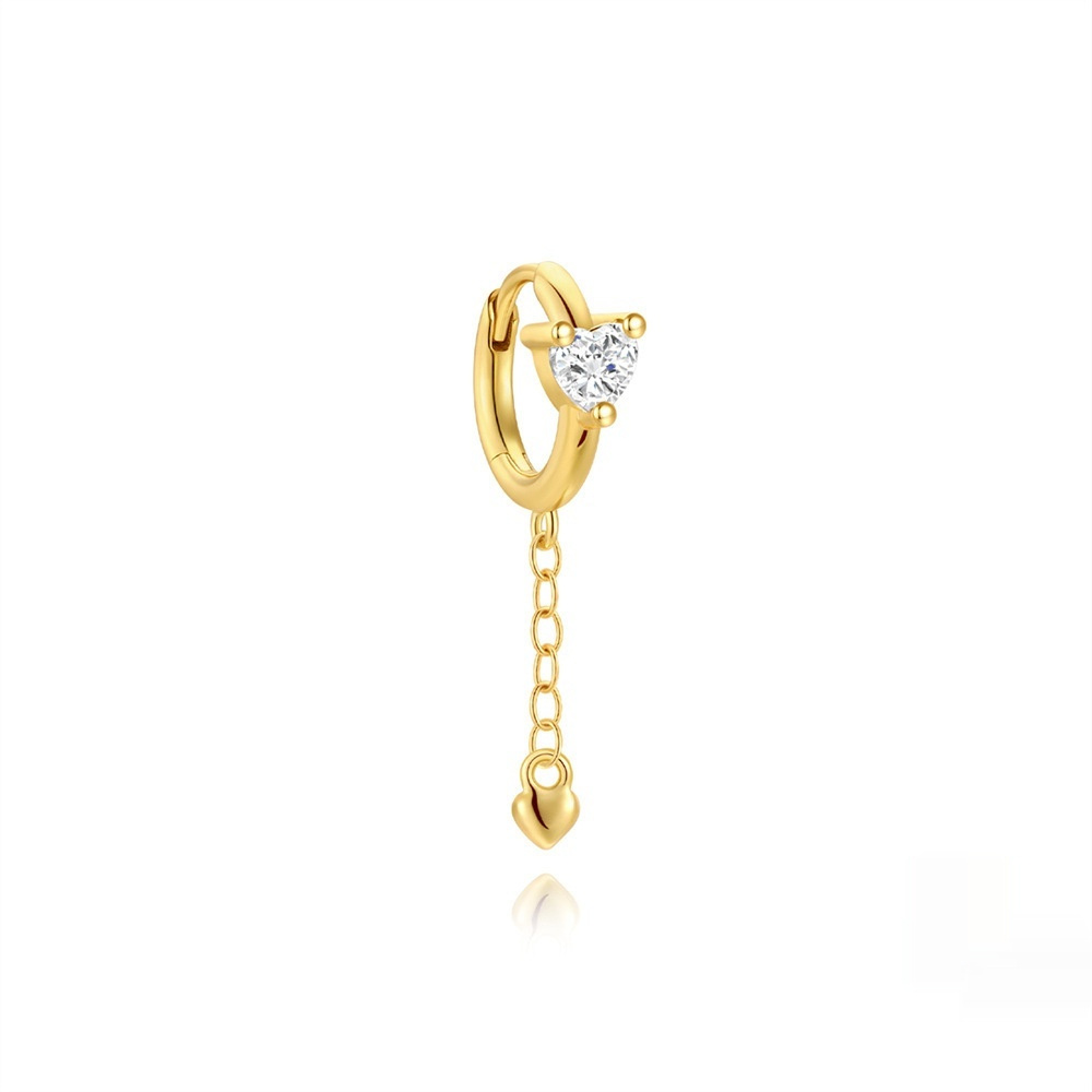 European And American-style Fashion Cross-chain Tassel Earrings - Image 2