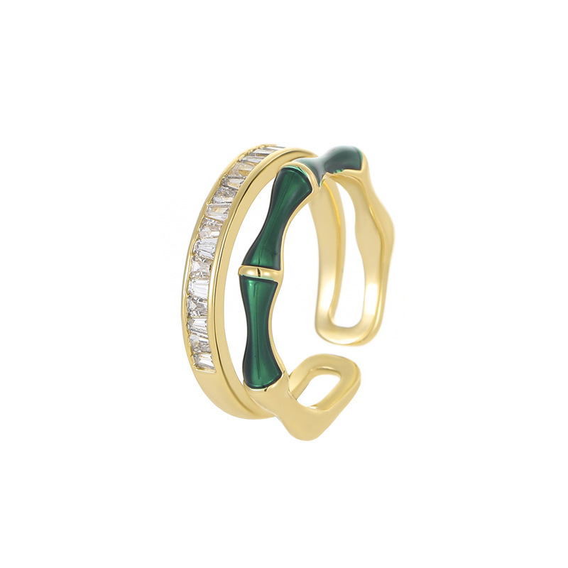 Zircon Bamboo Joint Open Ring Light Luxury Index Finger Ring - Image 7