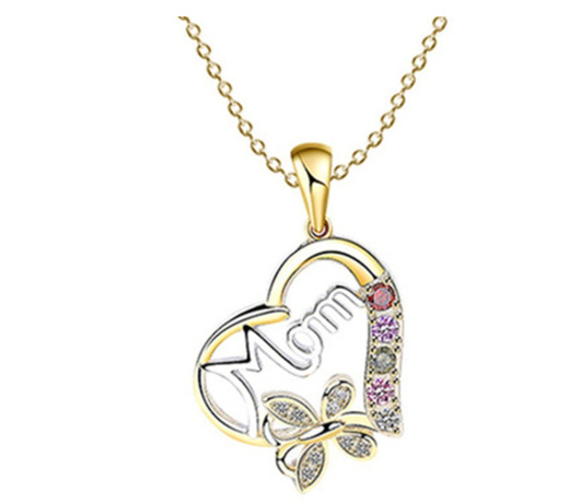 Mother's Day Gift Hollow Heart English Letter Love Mom Rhinestone Butterfly Finger Ring Jewelry Gift - Image 8