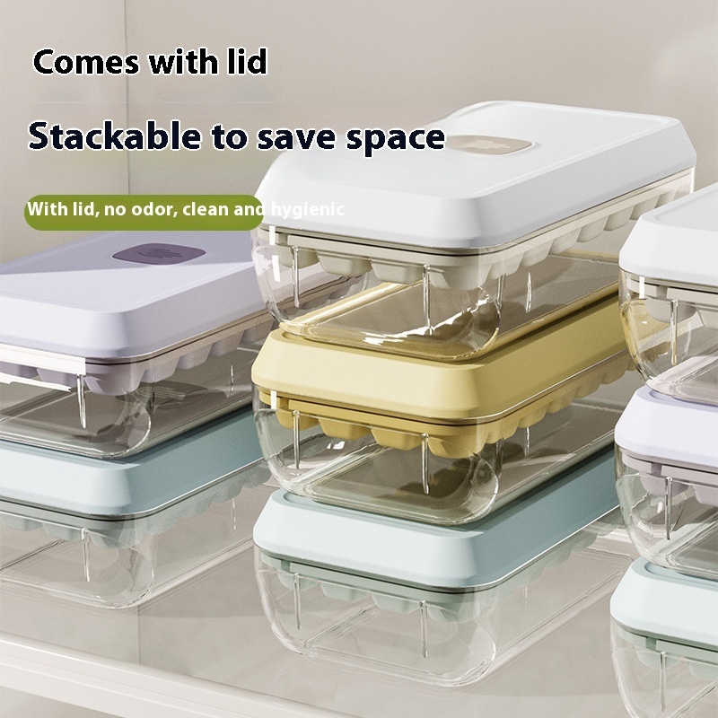 32 Grid Silicone Ice Cube Tray Mould With Lid Shovel Storage Box Remove With One Click Ice Maker DIY Whiskey Cocktail Tools Summer Kitchen Gadgets - Image 2