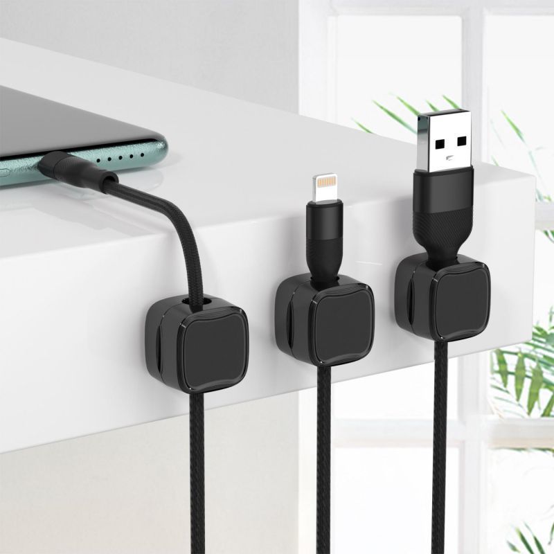 Magnetic Cable Clip Under Desk Cable Management Adjustable Cord Holder Wire Organizer And Cable Management Wire Keeper - Image 5