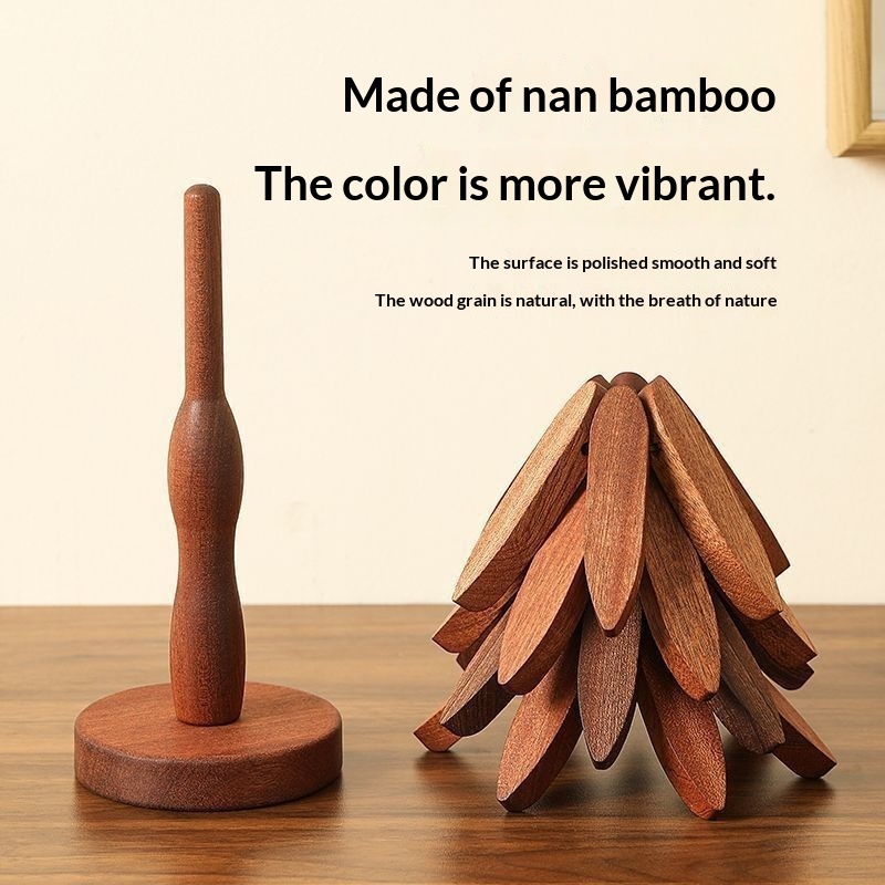 Tree Design Stand Wooden Trivets Decorative Anti Scald Heat Resistant Table Mat Coaster Wood Placemats Pot Table Heat Insulation Pad - Image 7
