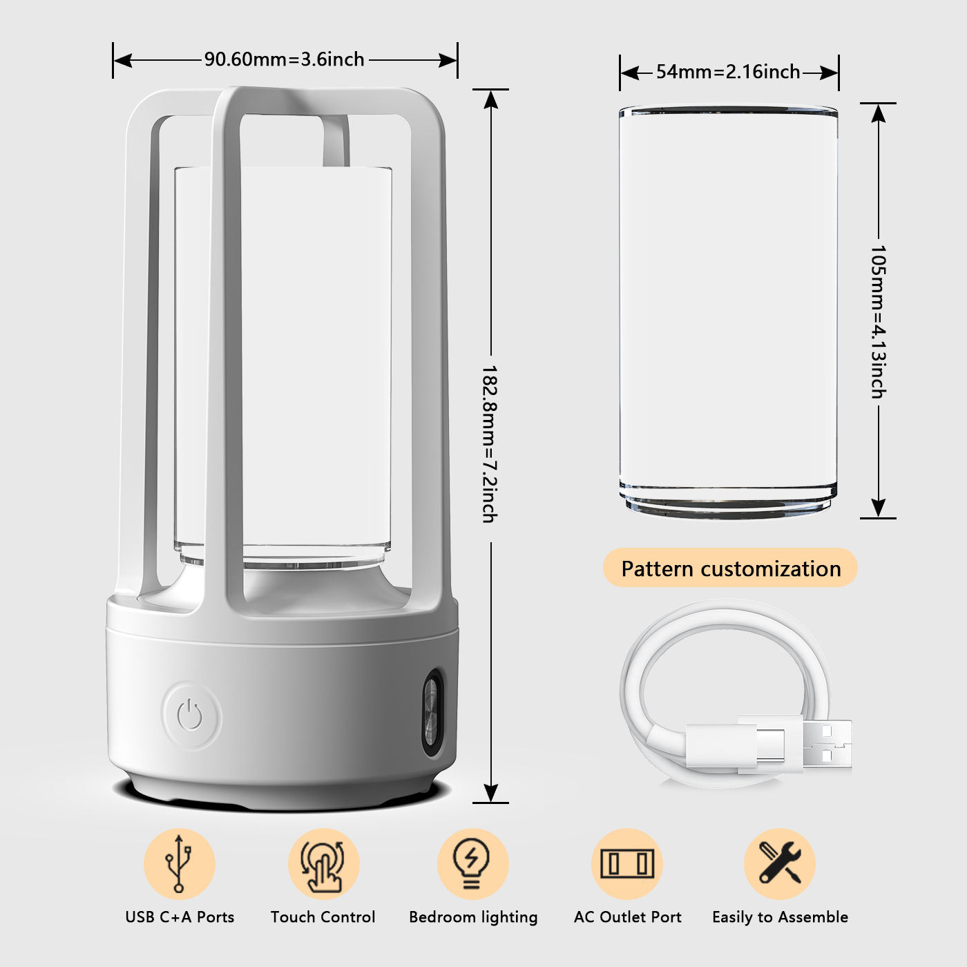 Creative 2 In 1 Audio Acrylic Crystal Lamp And Bluetooth Speaker Valentine's Day Gift Touch Night Lamp - Image 6