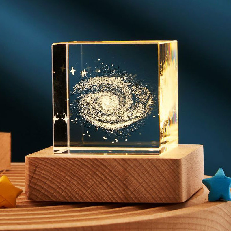 3D Transparent Crystal Cube Desktop Decoration Small Night Lamp Bedroom Home Decor For Kids Party Children Birthday Gifts - Image 9