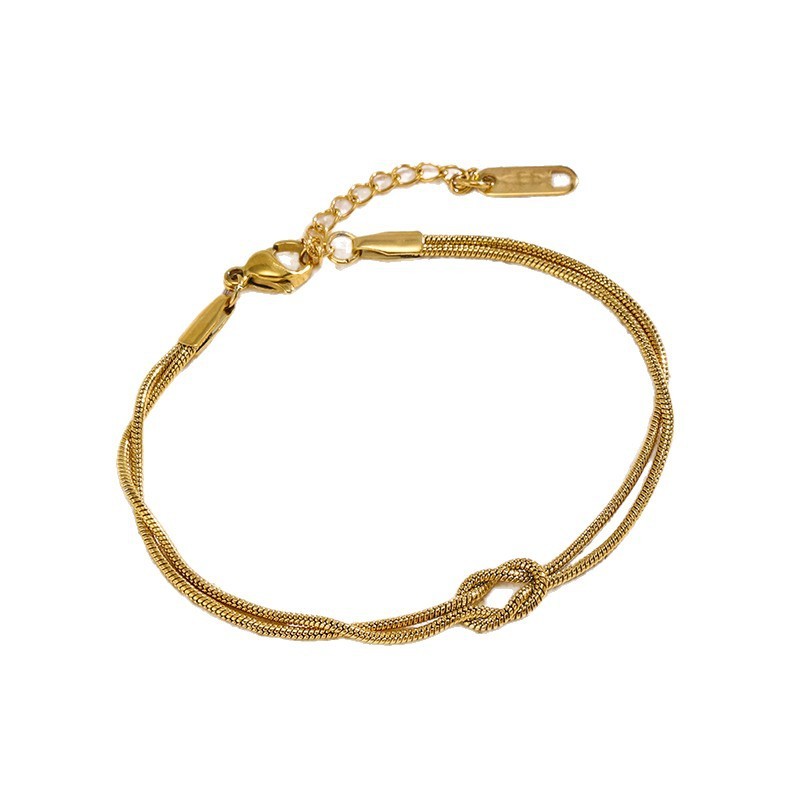 Love Knot Double Snake Love Knot Infinite Love Couple Bracelet - Image 4