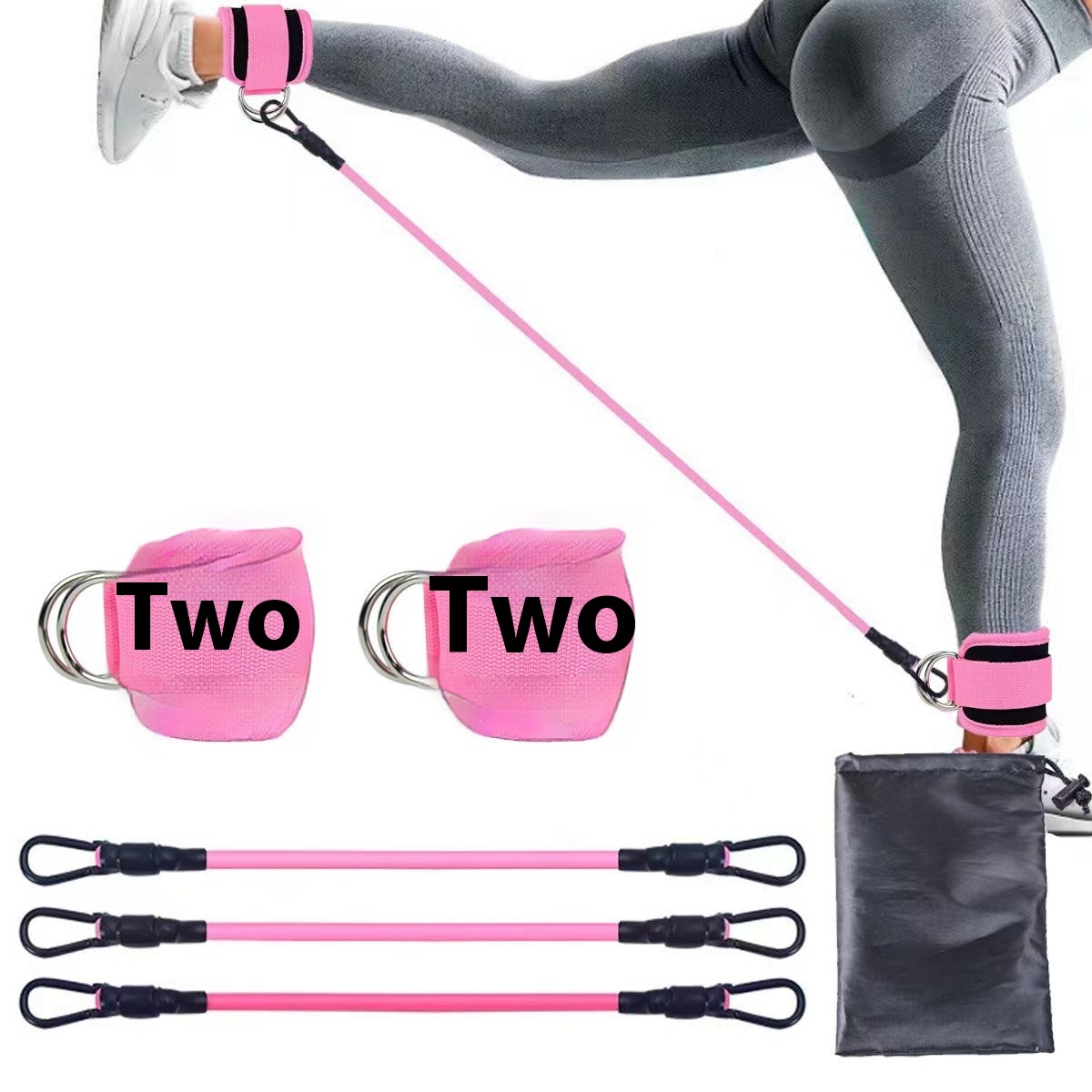 Ankle Strap Resistance Bands Hip Leg Strength Pull Rope Fitness Elastic Training Home Yoga Pilate Crossfit Workout Gym Equipment - Image 4