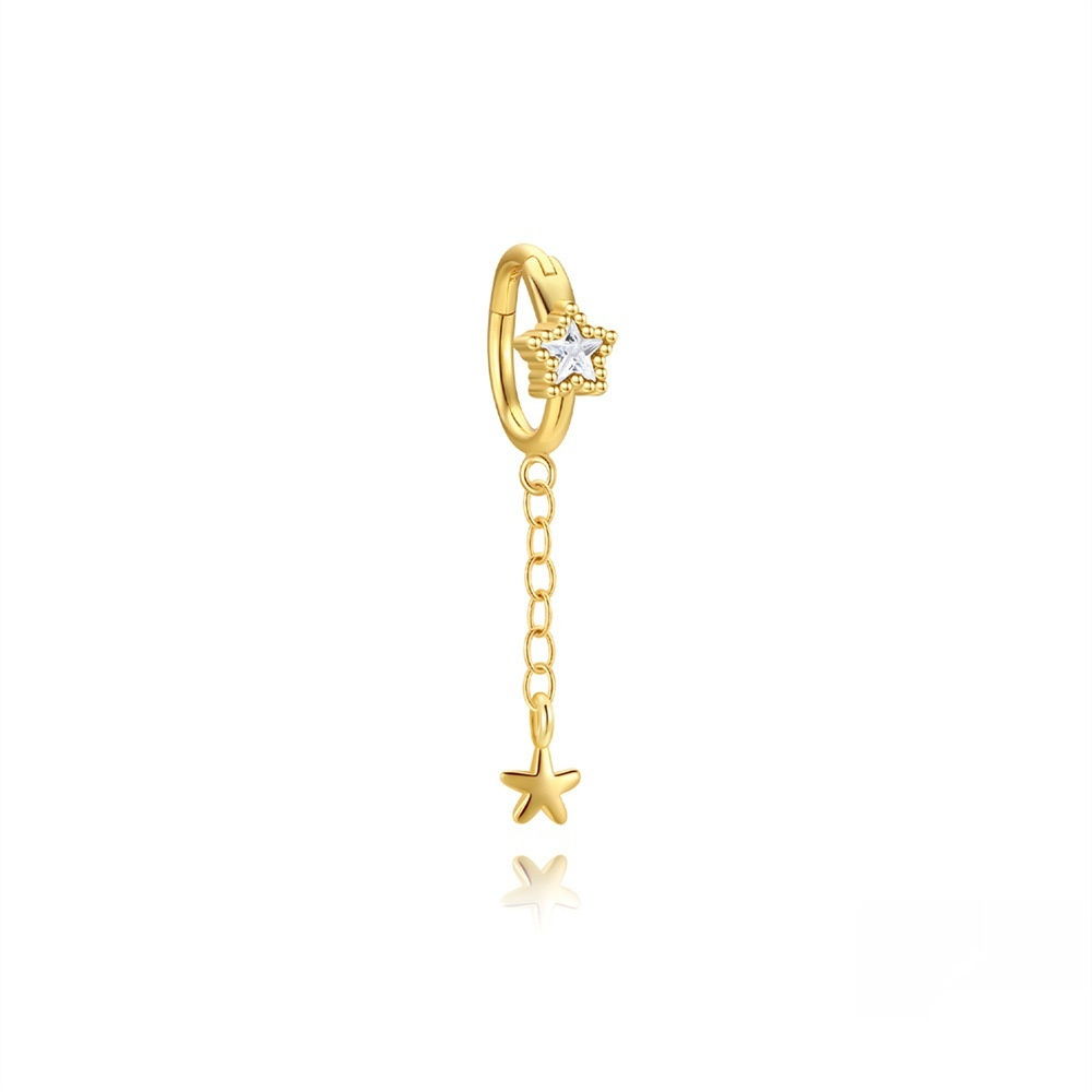 European And American-style Fashion Cross-chain Tassel Earrings - Image 4