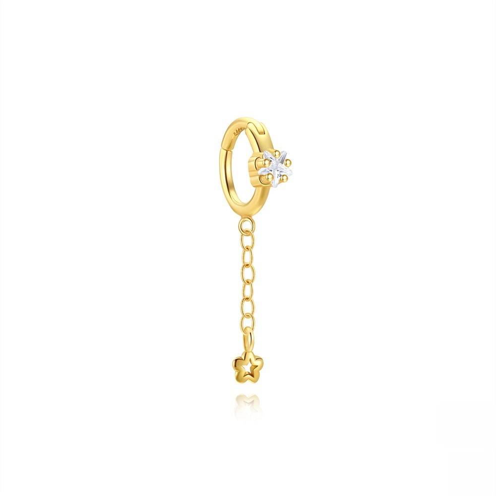 European And American-style Fashion Cross-chain Tassel Earrings - Image 7