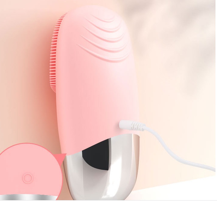 Mini Silicone Electric Face Cleansing Brush Electric Facial Cleanser Facial Cleansing Brush Skin Massager Skin Care Tools - Image 2