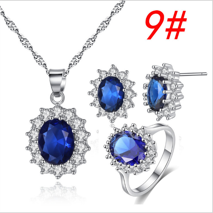Sunflower Jewelry Set Necklace Ring Stud Earrings Bridal Jewelry - Image 10