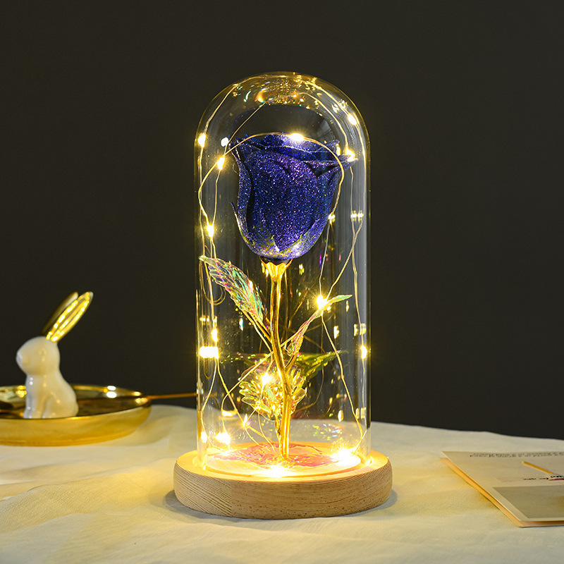 Valentines Day Gift For Girlfriend Eternal Rose Flowers LED Light In Glass Cover Day Wedding Decoration Favors Mother Day Female Gift Gift - Image 5