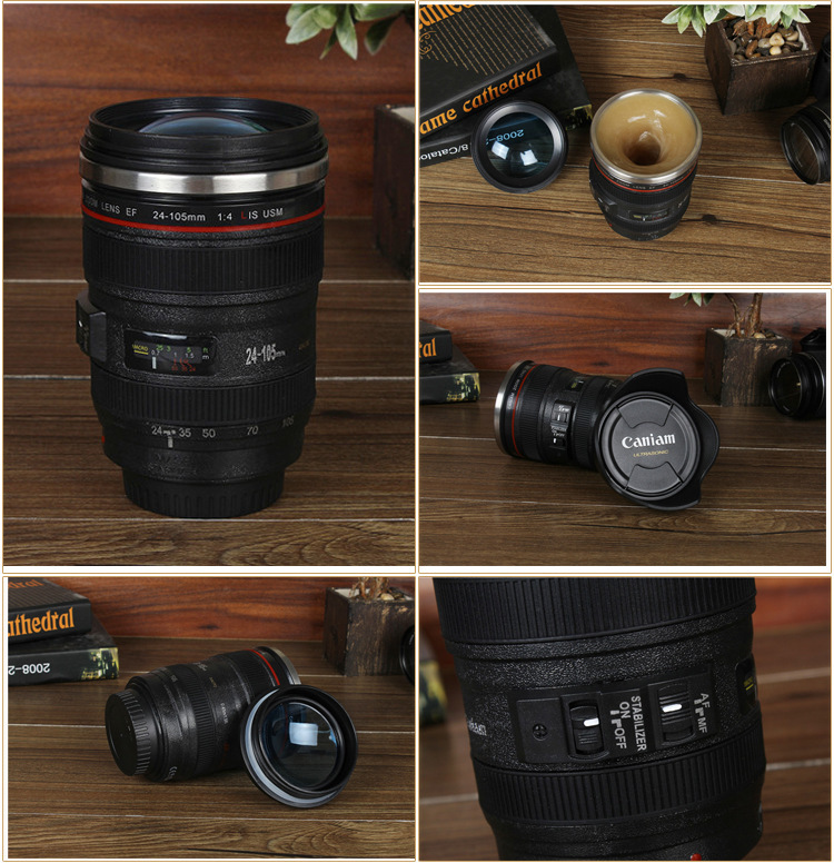 SLR Lens Blending Cup Automatic Coffee Milk Grain Blending Cup - Image 4