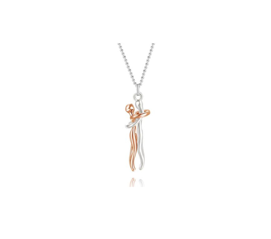 Love Hug Necklace Unisex Men Women Couple Jewelry Simple Temperament Clavicle Chain Valentines Day Lover Gift - Image 10