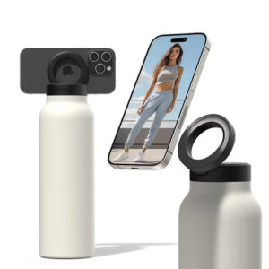 304 Stainless Steel Vacuum Cup Creative Magnetic Water Cup Insulated Sports Water Bottle With Straw Outdoor Insulated Water Mug With Magnetic Phone Holder