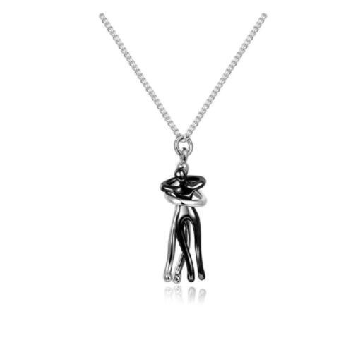 Love Hug Necklace Unisex Men Women Couple Jewelry Simple Temperament Clavicle Chain Valentines Day Lover Gift - Image 2