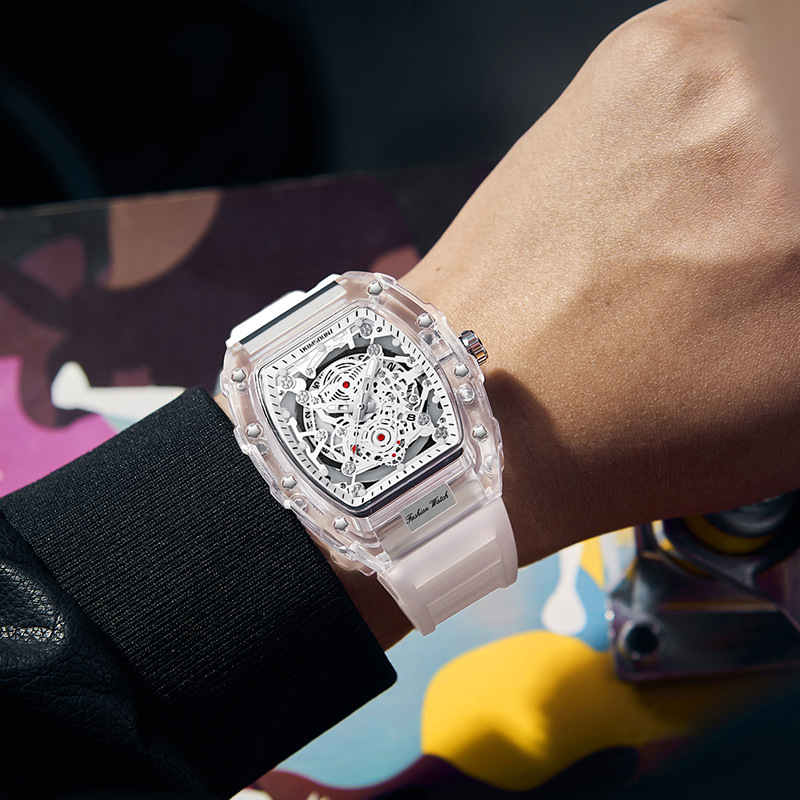 Wholesale Fashionable Transparent Mens Watches Waterproof Timepieces - Image 9