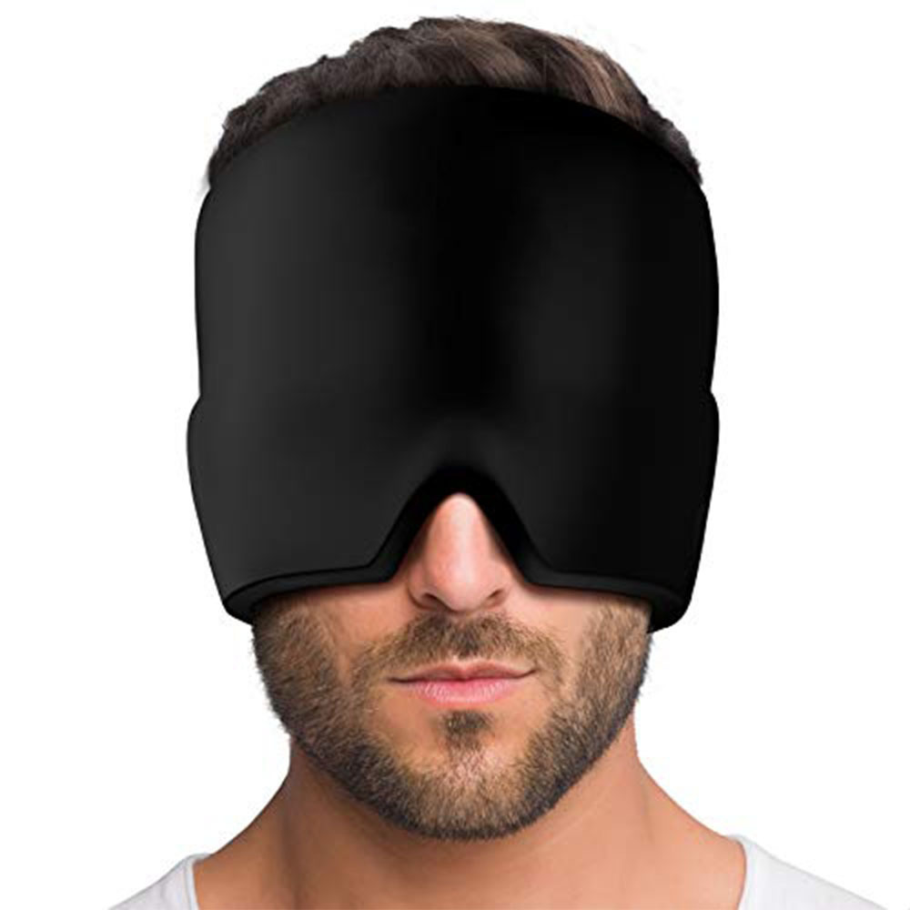 Migraine Relief Hat Cold Therapy Migraine Relief Products Comfortable Head Wrap Ice Pack Eye Mask For Puffy Eyes - Image 9