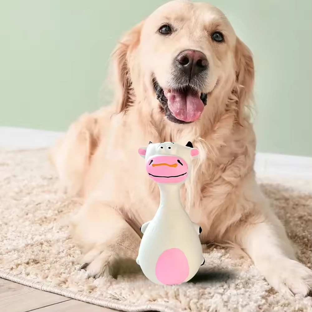 4pcs Cute Latex Dog Chew Toys With Sound, Interactive Biting Toys For Dental Health, Puppy Teething Pet Supplies - Image 5