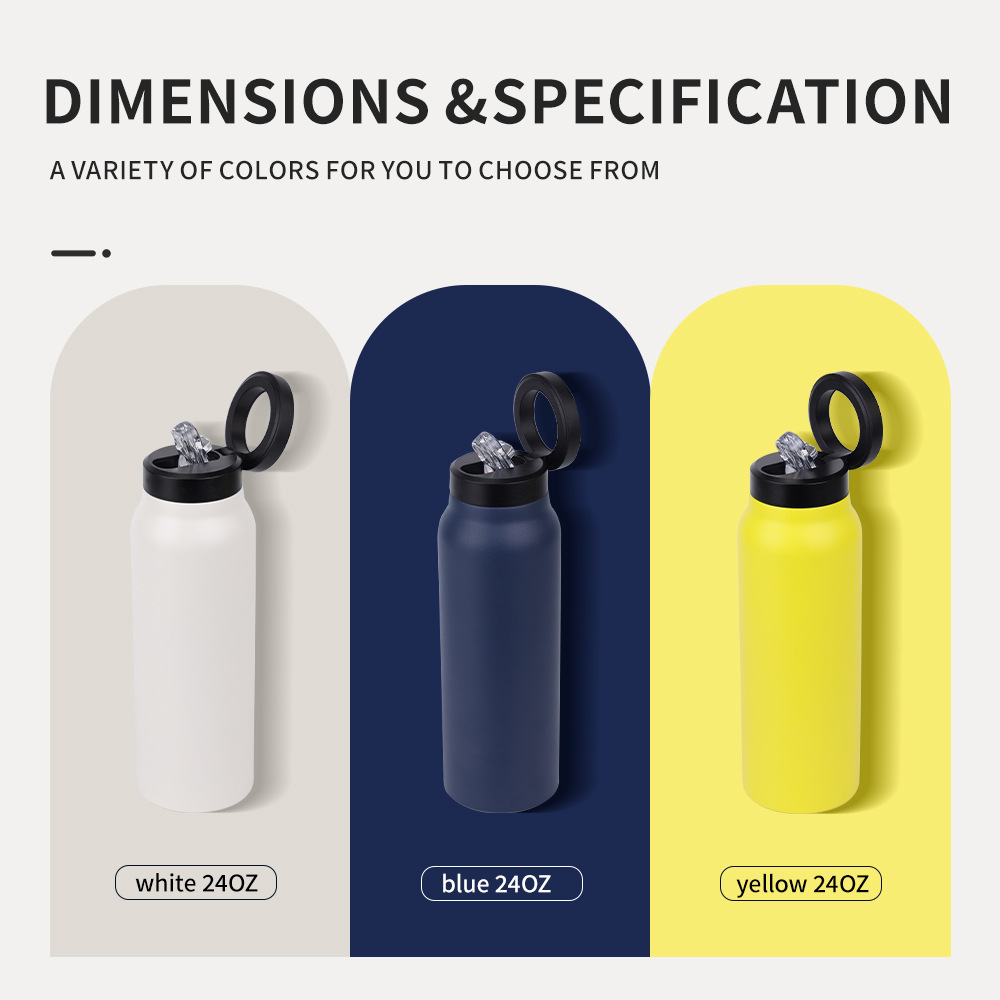 304 Stainless Steel Vacuum Cup Creative Magnetic Water Cup Insulated Sports Water Bottle With Straw Outdoor Insulated Water Mug With Magnetic Phone Holder - Image 9